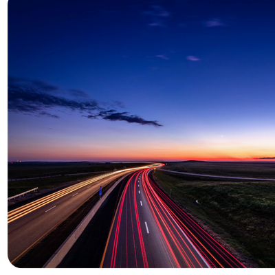 Road at dusk
