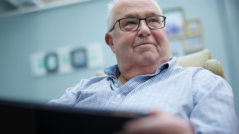 Man sitting in living room
