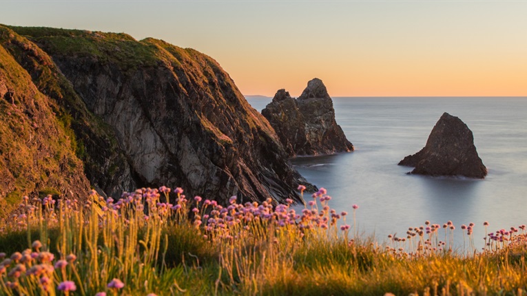 Sunset by the coast