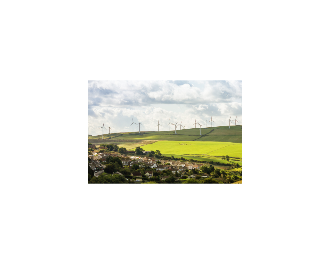 Wind turbines in the countryside