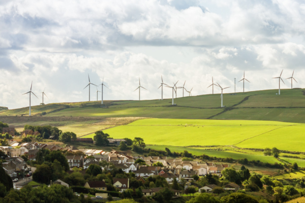 Wind turbines in the countryside  